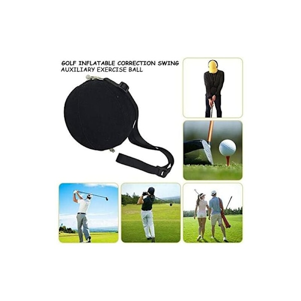Justerbart golfträningshjälpmedel, Smart Ball Swing Trainer för korrekt hållning &amp; impact i golf, träningsutrustning med uppblåsbar tub &amp; snodd