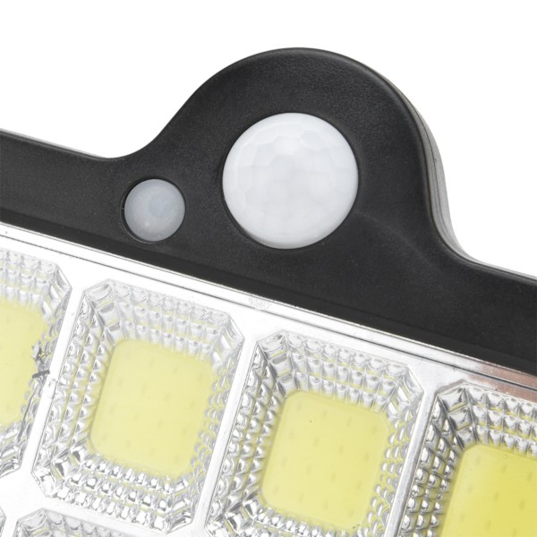 Solcellsladdad COB-vägglampa IP65 Kropps induktions gatulampa med fjärrkontroll för trädgårdsgård