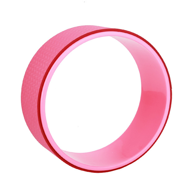 Yoga Stretch Roller Wheel Abdominal Exerciser Indoor Fitness Equipment (Rosa)