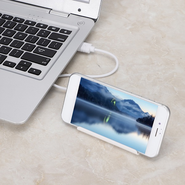 Adapter för enheter, elegant Apple-design med hot-swap-funktionalitet, dataöverföringshastigheter upp till 480 Mbps, inga drivrutiner krävs, teknisk support