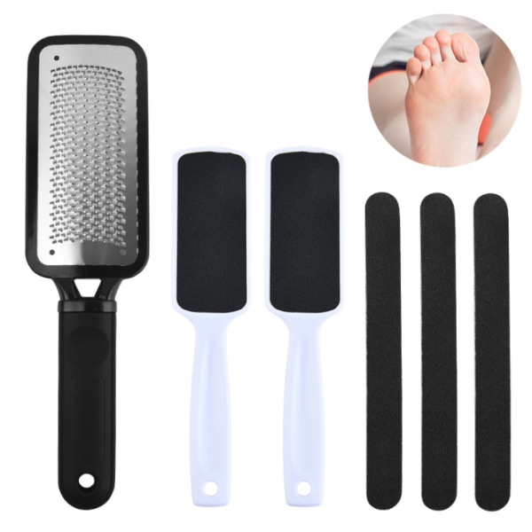 Pedikyr Kit Foot Scrubber - X-Large Ultimate Foot File and Callus Remover Tool | Rostfritt stål Yta Heel & Feet Exfoliator | Professionell