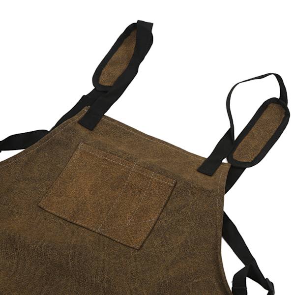 Butiksförkläde Stor Kapacitet Tvättat Canvas Material Fällbart Lera Färg Universell Stil Träbearbetning Förkläde för Grillning