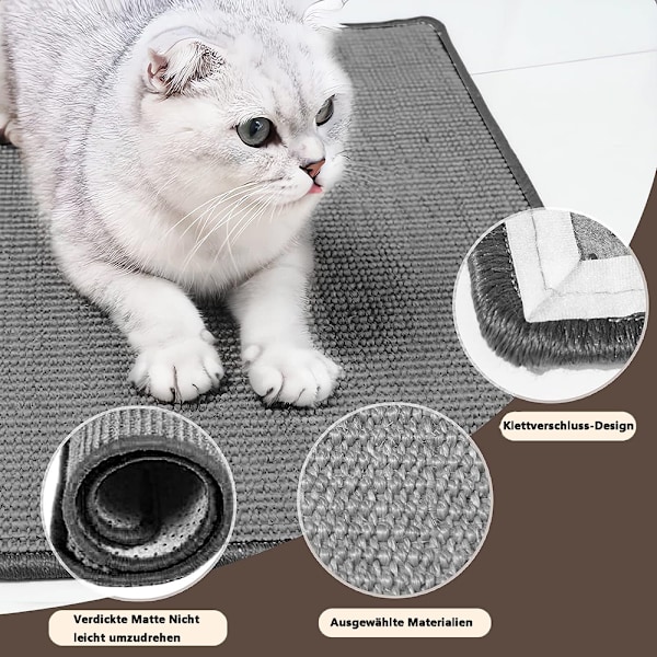 Kattklösmatta, naturliga kattklösbrädor, sisalklösmatta, hållbar kattmöbel dörrmatta sisalmatta klösdynor för katter