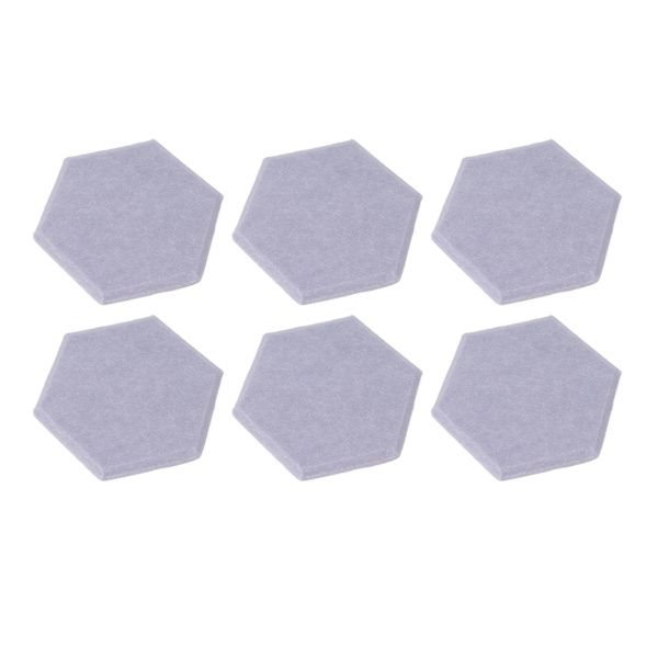 12 st Hexagon Akustikpaneler Hög Densitet Ljudabsorberande Paneler Ljudisolerade Snedställda Kantväggspaneler 14x12x7cm Moonlight Grey