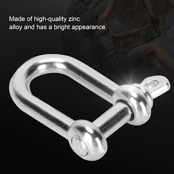 3 st U-formade Shackle i zinklegering D-ringlås bågshackle för paracordarmband platt huvud