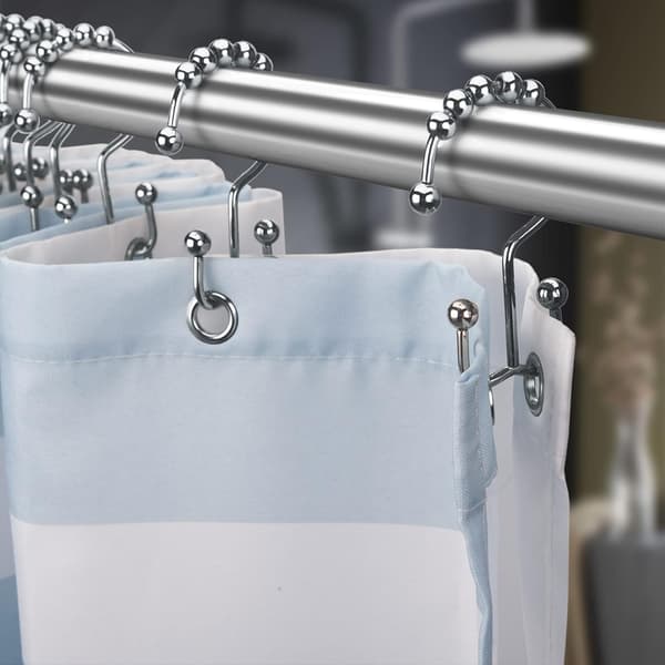Dusjforhengkroker Ringer, Rustbestandig Metall Dobbel Glide Dusj