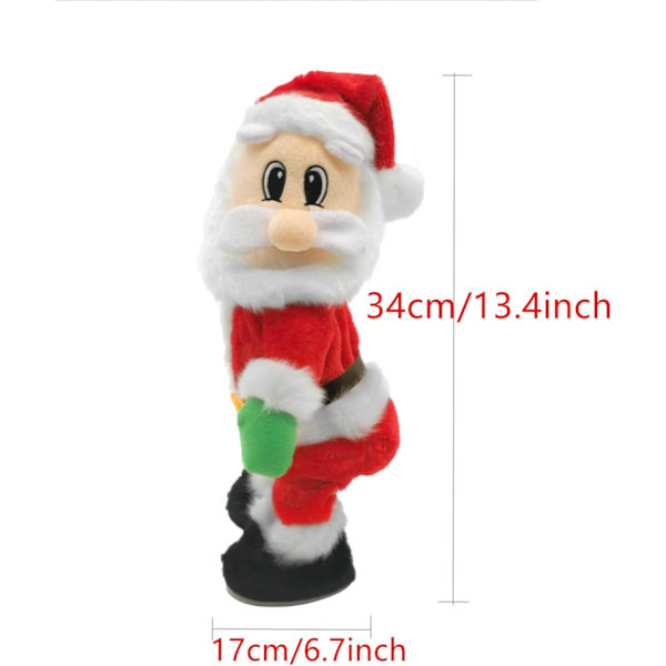 Twerking Santa Claus-[Engelsk sång] Twisted Hip, Sjungande och dansande elektrisk leksak, Twisted Hip Santa Claus Figur Jul Julklapp (Jultomte