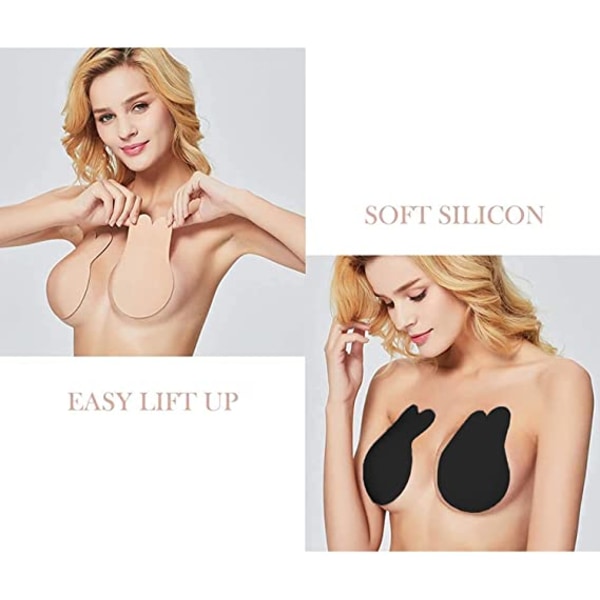 Ett par bröstvårtor för kvinnor, bröstvårtsklistermärken, silikon