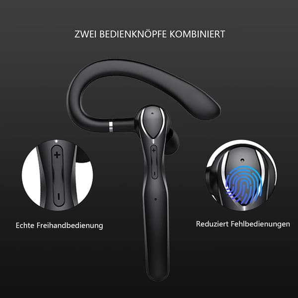 Støjreducerende hovedtelefoner, Bluetooth 5.3 for problemfri forbindelse, 100Mbh batteri giver 15 timers taletid, bred kompatibilitet med iOS, Android