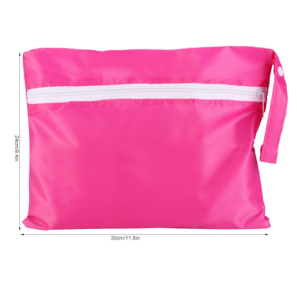 5PCS Förvarings Baby Out Blöjor Flaskor Kläder Byte Häng Barnvagn Förvaringsväska (Rose Red)