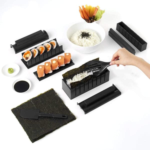 [Opgraderet version] Sushi Maker Kit 10 dele, apparater og forme