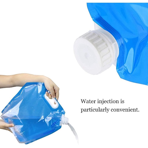 5l Fällbar Vattenbehållare 4 Pack Bpa-fri Plast Hopvikbar Vattenpåse Bil