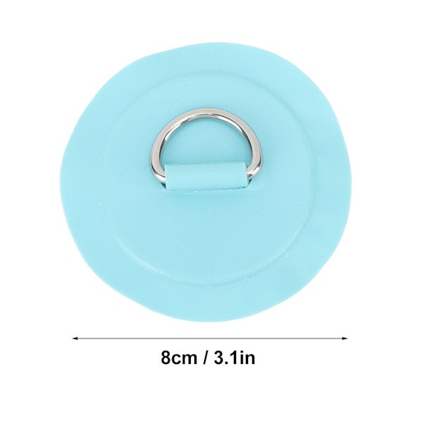 D-ring lapp rund lätt D-ring PVC lapp för uppblåsbar båt surfbräda Stand Up Paddleboard 4 st mintgrön