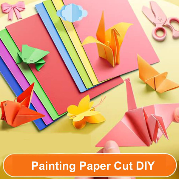 200 ark färgat papper, A4 Origami papper dubbelsidigt för barns konst- och hantverksaktiviteter (230gsm), 20 färger hantverkspapper kopieringspapper, 297mm X