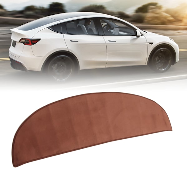 Instrumentbräda Skydd Isolering Halkskydd Flanell Instrumentbräda Skydd Matta Pad Ersättning För Tesla Model 3 2017 till 2023 Brun