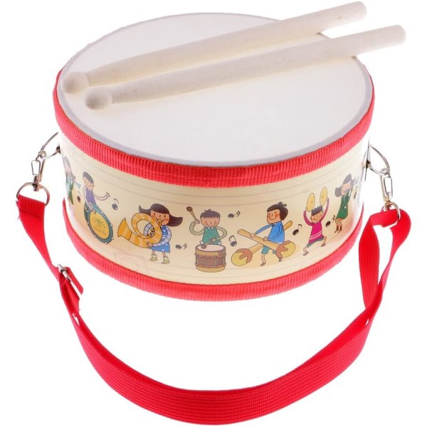 Trätrumma / musikinstrument för barn med färgglada