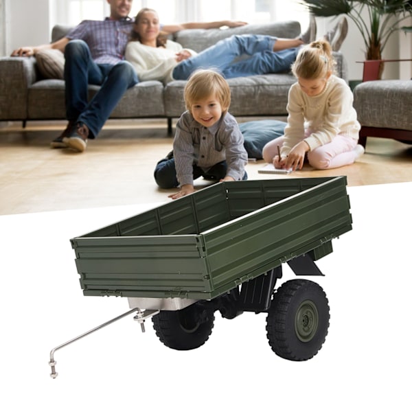 RC-bilssläpvagn Fjärrkontroll Lastbil Transportör för P06 Unimog Modell RC-bil Reservdelar Tillbehör Grön