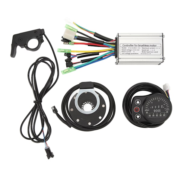 36V 48V 250W Elektrisk Cykel Konverteringskit Motor Controller Tumgas PAS Pedal Assist Sensor Display Meter