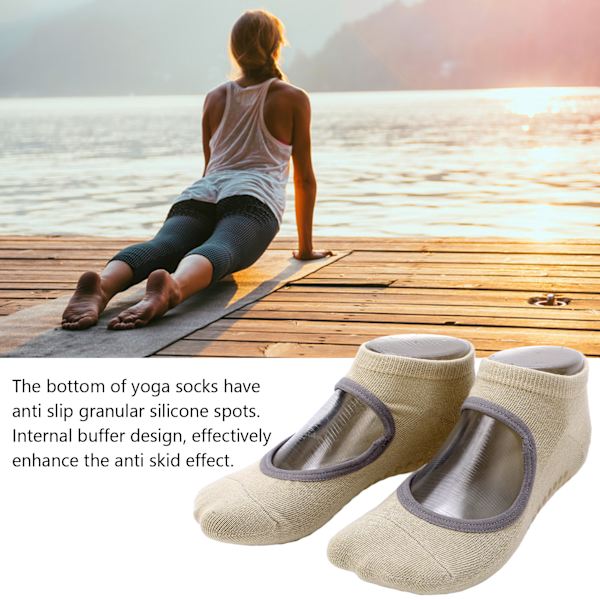 1 par/set andningsbara dam pilates strumpor halkfria rygglösa yogastrumpor för fitness sportgrön