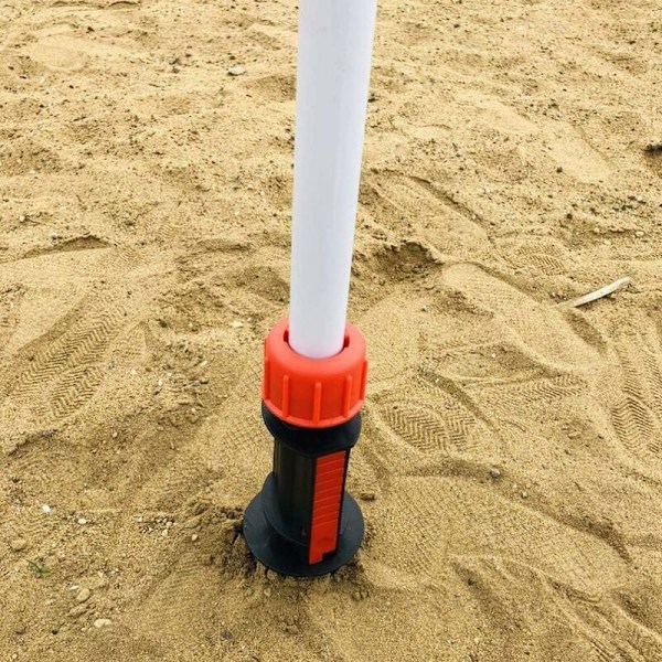 Strand Sand Jordankare, Vindtät Stark Strandparasoll Stake, För Gräsmatta Jord, Universell Passform Med Justerare, Enkel Installation Och