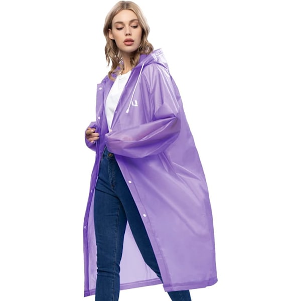 UNIQUEBELLA Regnrock EVA Rese Transparent Regnponcho Regntillbehör för Män och Kvinnor Regnkläder Regnkappa Regnjacka Vattentät för Vandring