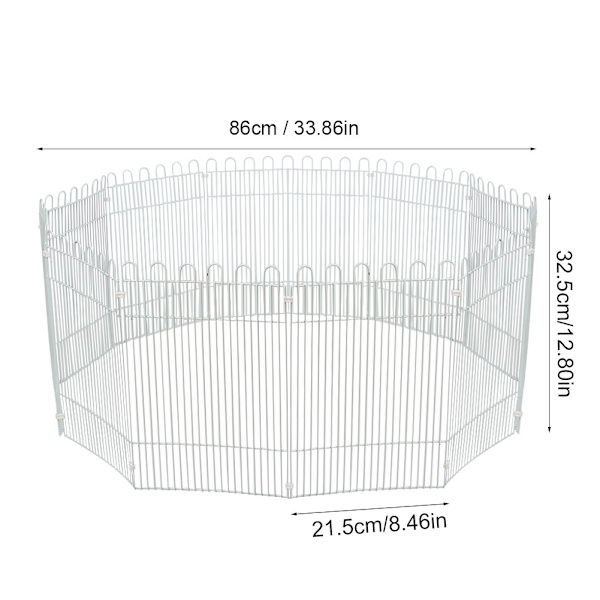 Stor 12PCS Färgbelagd Järnnät Hamster Inhägnad Lekhage Leksak med 27PCS Plastspänne för Igelkott Marsvin Kanin