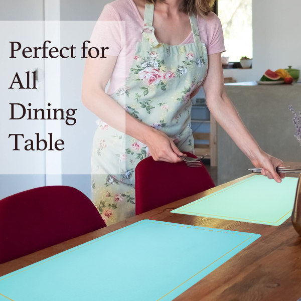 3st bordstabletter för matbord, vattentätt avtorkningsbart läder