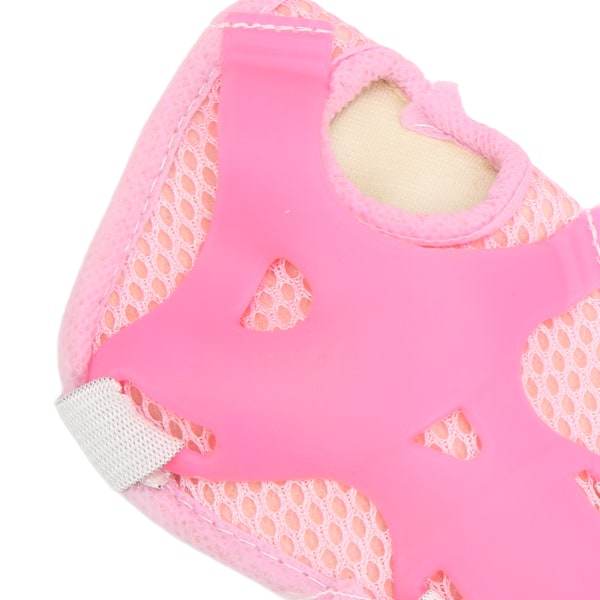 6 st / set rullskridsko skyddsutrustning justerbar knä armbåge handflata skydd för 6-18 år gammal rosa