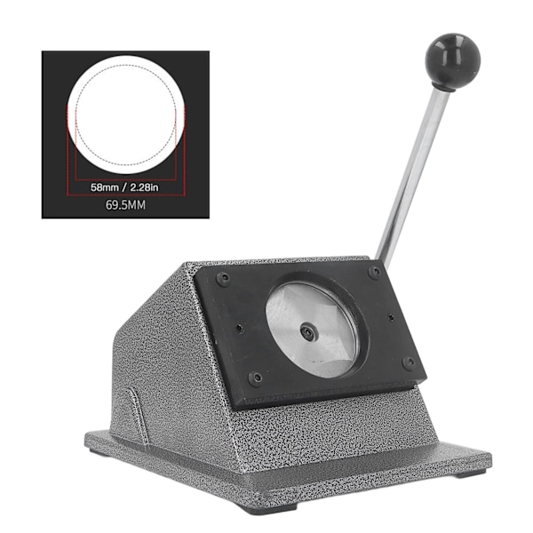 Rund Badge Maker Cirkelstans Stål Grafisk Stansklippare för Papper Läder PVC-kort 28mm / 1.1in