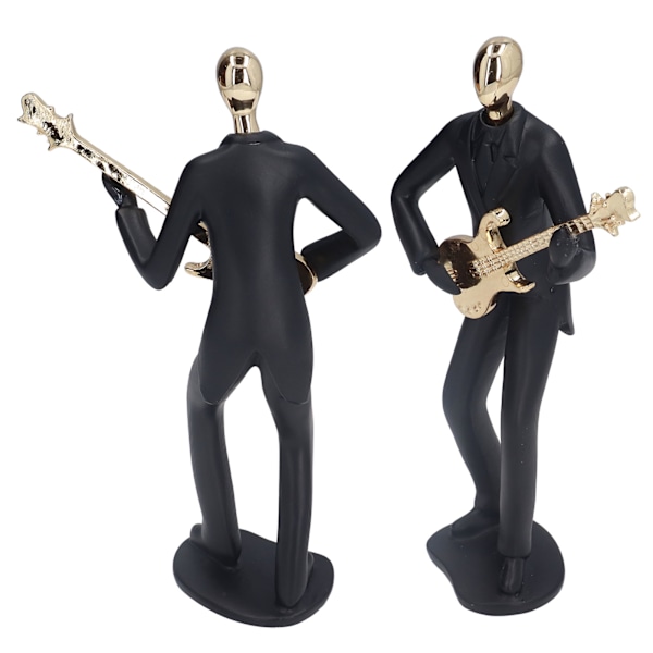 Figur Ornament Enkel Bandtema Gyllene Gitarrist Personlig Skrivbordsdekoration Hantverk för Kaffebar