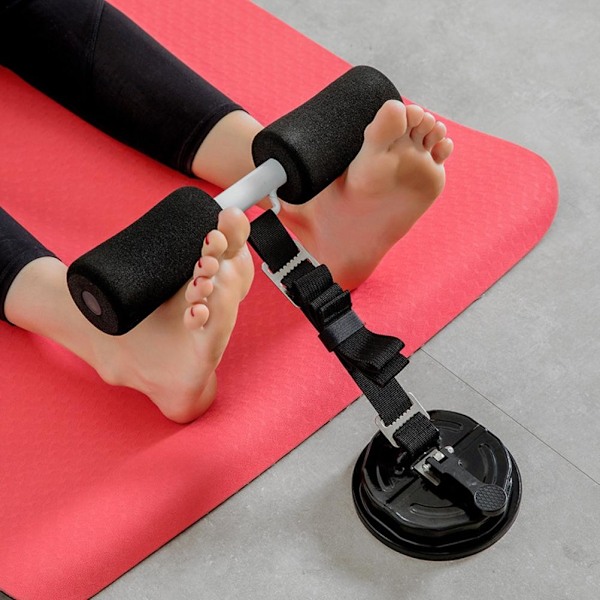 Hamstring Curl Strap med sugkopp - Bärbar justerbar sit up träningsassistent magtränare för hemträning arbete resor