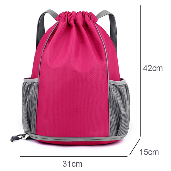 Ny ryggsäck med dragsko för basketsporter, torr och våt