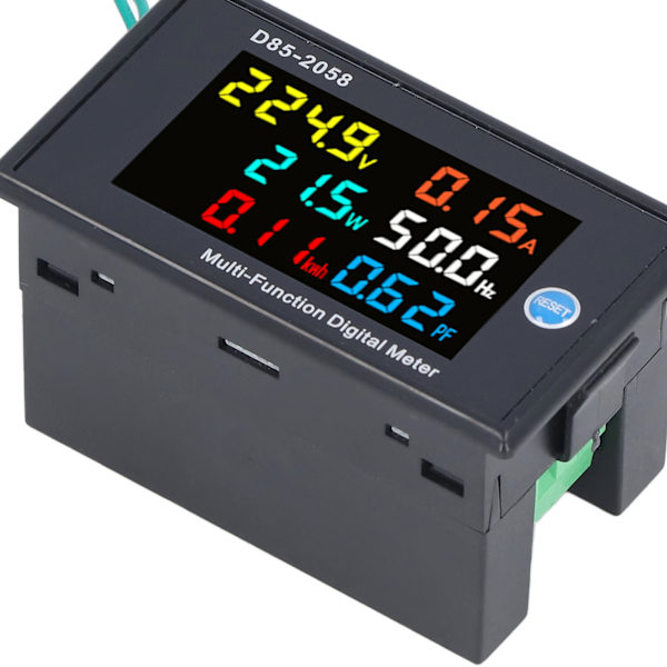 Effektmätar Enfas LCD Digital Display Spänning Ström Mätare Testare AC 40‑300V
