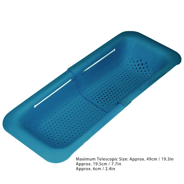 Silsilåda ABS-material Teleskopisk Flexibel ihålig botten Design Avloppssil Kök TillbehörBlå
