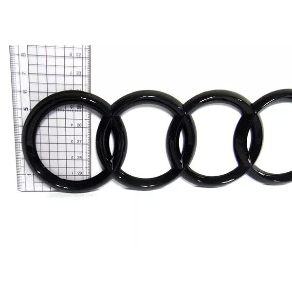 Svart Blank Baklucka Bagageutrymme Ring Badge Emblem för Audi A3 A4 S4 A5 A6 S 192x62mm