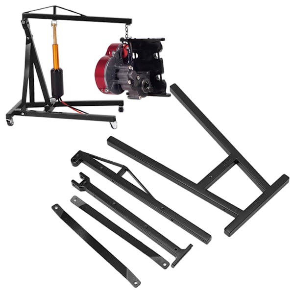 RC-motorlyftkranhängare elektrisk modellbilkranlyft universal för 1/8 1/10 skala fjärrstyrda fordon svart