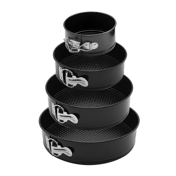 Non-Stick Kakformar med Löstagbar Botten, Bakform med Lås, Bakredskap, Kakformar 1 Set 4-7-9-10 Tum