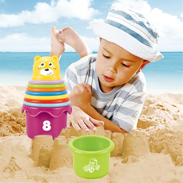 Babystabling stablekoppleker, badeleker til baby, Montessori-leker, egnet som gaver til barn style 16