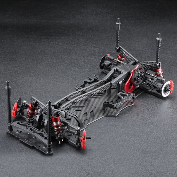 Drift Racing Chassiplatta, Aluminiumlegering Kolfiber Ihålig Design Ultratunn För 110 RC Bil Prestandauppgradering