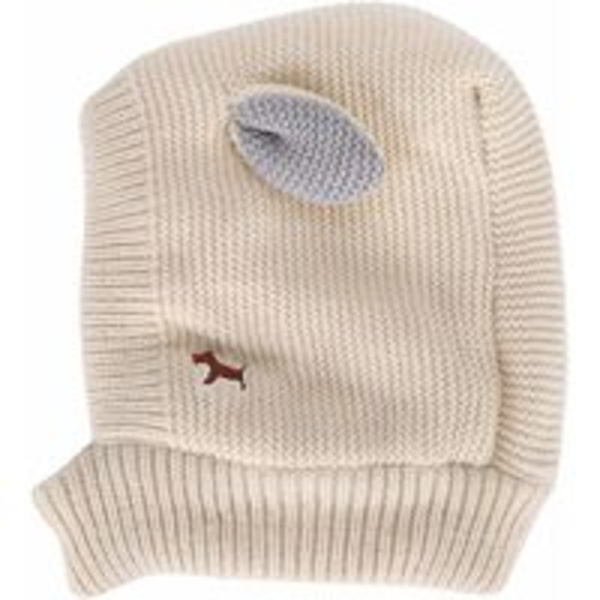 Stickad husdjurshundmössa vinter varm virkad valphatt mysig rolig kostym husdjurhatt med kaninöron plus sammet (beige) beige - beige