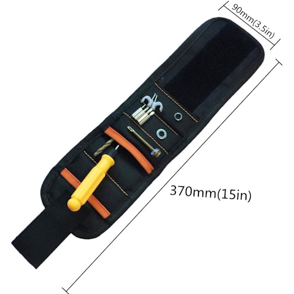 Lättviktigt Magnetiskt Armband, Verktygspresent för Bygg & Bilreparation, Håller Små Metallföremål, 20 Starka Magneter, Andningsbart Mesh, Justerbart