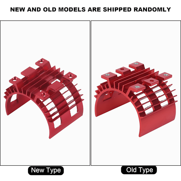 RC-motor kylfläns fjärrkontroll bilmotor kylare passar för Wltoys 144001 1/14 RC bil uppgraderingsdelar röd