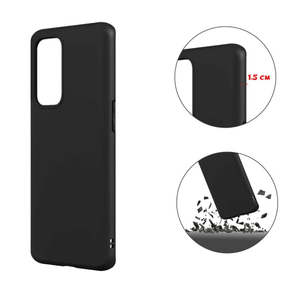 Slankt sort cover egnet til OnePlus 9 telefon cover sort