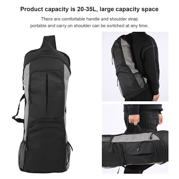 Multifunktionell yogamatta väska gym ryggsäck stor kapacitet bagage ryggsäck bärare polyester