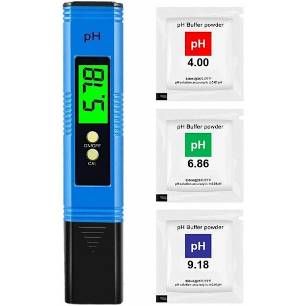 4-i-2 pH-mätare, avancerad teknologi vattenkvalitetstestare med lättanvänt gränssnitt, fickformat design för simbassänger, akvarier, dricksvatten
