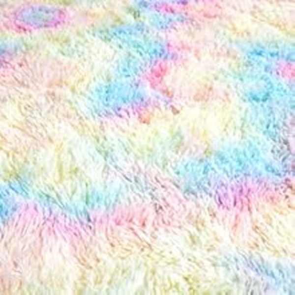 Rainbow Dream, 4X6 Ft Matta, Mjuka Plyschmattor För Barnrum, Halkfri Bas, Maskintvättbar, Snabbtorkande, Hudvänlig, Perfekt Present För