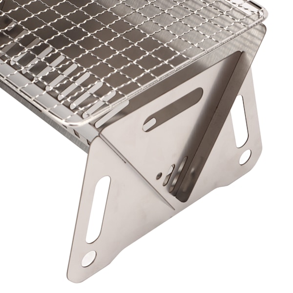 Hopfällbar grill i rostfritt stål, värmebeständig, hopfällbar kolgrill, campinggrill med ventilationshål