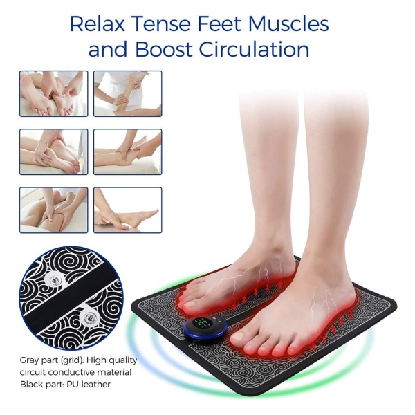 Ems Foot Massager Fot Massager Elektrisk Minska muskelsmärta