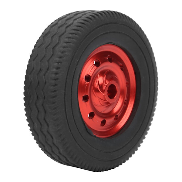 4 st RC-hjul Fjärrkontrolldäck Gummi Aluminiumlegering Tillbehör för WPL D12 Bil Röd