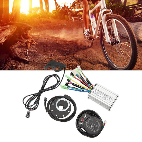 36V 48V 250W Elektrisk Cykel Konverteringskit Motor Controller Tumgas PAS Pedal Assist Sensor Display Meter